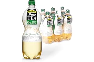 ‎PFANNER Pfanner Pure Tea Grüner Tee (6 x 1 l) – Eistee ohne Zucker und ohne Süßstoffe - Bio Tee mit Holunder und Zitronensaft – im Vorratspack