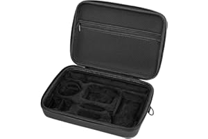 Semaiki Grand Sac pour Appareil Photo DJI Osmo Action 5 Pro, étui étanche pour Appareil Photo Action 4/3, kit d'accessoires Cambo, Sac de Rangement, étui de Voyage Portable avec Sangle Amovible, Noir