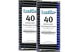 Luxtor Universal Tintenpatronen für Lamy Herlitz Pelikan Reform Online/blau (80 St.)