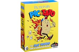 Mattel Games Pictionary Pic-Tato Hot Potato Game, Talks and Plays Music, Family Game for Kids, Adults with Erasable Markers and Boards