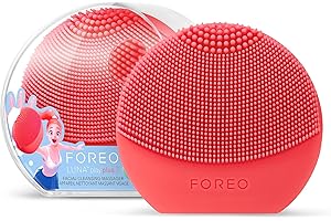Foreo Luna Play Plus 2, Spazzola Pulizia Viso in 1’, Esfoliante Viso, Compatto, Massaggiatore Viso in Silicone, ottimale in Vacanza, Ultraigienico, per Tutti i Tipi di Pelle, Peach Of Cake