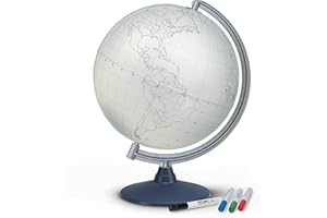 TECNODIDATTICA MAPPAMONDO Globo Muto Blank Globe 30CM Scuola Nova Rico
