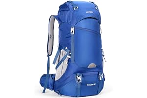 HOMIEE Mochila de Senderismo 50-60L Ligera Impermeable Mochilas Trekking Viaje con cubierta de lluvia Mochila Deportiva al aire libre para Escalada Acampar Turismo Hombre Mujer