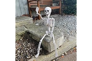 I LOVE FANCY DRESS LTD I LOVE FANCY DRESS Decorazioni di Halloween da appendere a forma di scheletro snodabile per feste, altezza 60 cm, decorazione spaventosa per interni ed esterni, confezione da 1