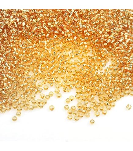 Lot De 1000 Perles De Rocaille Marron Doré à Reflets Multicolores - 2 Mm, Taille 12/0