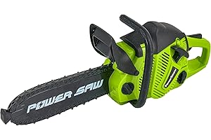 Baroni Toys Juguete Verde Motosierra, Simulación con Sonidos y Animaciones, Juego para Coordinación Mano-Ojo y Desarrollo de la Imaginación, para Niños y Niñas 3 4 5 6 7 3 Años, 40x10,5x15 cm