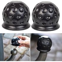 Cache-boule Pour Attelage Remorque - Protection Noire Jusqu'à Ø50mm Avec Vis