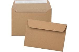 ‎KUSCHELICH KuschelICH Briefumschläge selbstklebend C6 ohne Fenster Kraftpapier 114 x 162 mm - Kuverts braun (100)