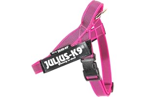 Julius-K9 Pettorina a Fascia Color & Gray, Taglia Mini, Rosa/Grigio