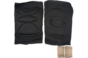 DANCEYOU Genouillères Danse en Pad Moelleux Adapté Aux Enfant Ado Adulte Genouillères D'exercice Yoga Latin Pole Tennis VolleyBall Course Noir XL