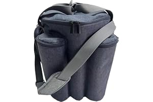 Yaowanguan Tasche für Bose S1 Pro/S1 Pro+ System PA-System,Reise-Umhängetasche Abdeckung kompatibel mit Bose S1 Pro/S1 Pro+ System,zusätzliche Taschen für Mikrofon,Ladegerät,Kabel,Zubehör(Blau grau)