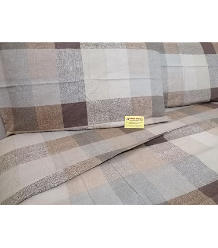 PAGO POCO Parure De Lit Simple En Flanelle Fantaisie écossaise, Couleur