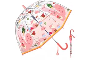 GENERIC Kids Bubble Umbrella - Transparent Dome Canopy for Children's Safety | Windproof & Auto-Open Design | Toddler Umbrella for Girls & Boys