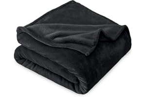 Bare Home Coperta in Micropile - Coperta Morbida Leggera Per Letto, Divano, Campeggio e Viaggi - Coperta Calda Ultra Morbida (220 x 240, Nero)