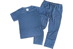 Teamwork Workteam Uniforme sanitario o Conjunto Sanitario, con elástico y cordón en la cintura, Casaca y Pantalon Unisex