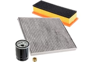 ENVA MADE FOR QUALITY BESTPRICE Kit d'inspection Kit de filtration avec 1x filtre à huile ; 1x filtre à air ; 1x filtre d'habitacle (charbon actif) ; 1x bouchon de vidange d'huile, COMPATIBLE AVEC - FIAT 500 (312_), 500 C