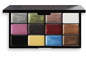 Makeup Revolution, Creator SFX, Palette de Peinture Métallisée pour le Visage, Maquillage pour Effets Spéciaux, 12 teintes, 150g