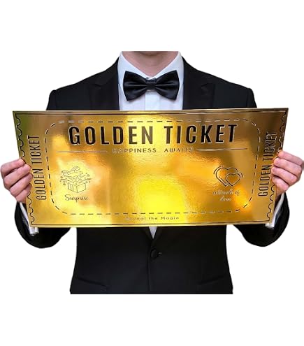 Cappstan UK Golden Tickets - Lot De 10 Cartes à Gratter Dorées Surprise Premium