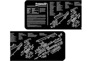 ‎ROYAL HUNTER Royal Hunter® Waffenreinigungsmatte - rutschfeste und ölabweisende Waffenunterlage für die Waffenreinigung - Waffenmatte mit Modelbeschreibung von Einzelteilen vieler Waffenmodelle