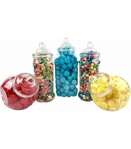 Vintage Victorian Pick & Ix Candy Buffet Kit - 10 Jar Pack & Silver Stripe Bags