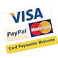 Card Payments Welcome PayPal Visa MasterCard 150x120mm Credit Card Vinyl Sticker Shop Taxi Business