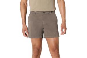 Amazon Essentials Short Chino Confortable et Extensible Coupe Slim 13 cm sans Pinces (Anciennement Goodthreads) Homme