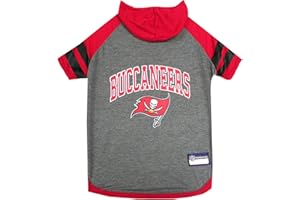 Pets First NFL Tampa Bay Buccaneers Hoodie für Hunde & Katzen | NFL Football Licensed Dog Hoody Tee Shirt, Small | Sport Hoody T-Shirt für Haustiere | Lizenziertes sportliches Hundeshirt