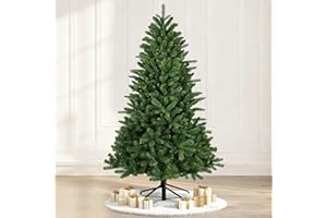 HOME GOODS Arbol de Navidad 210 cm,Árbol de Navidad Artificial Ecológico, Ramas Realistas de Alta Densidad, Soporte Metálico y Fácil Montaje Decoración Elegante para Navidad,Altura de 210 cm