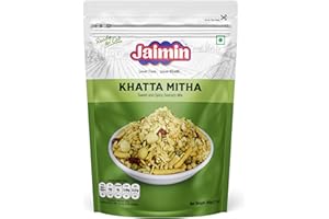 LILYS INDIAN VEGETARIAN CUISINE Jaimin Indian Snacks -Traditional Flavours- The Ethinic Taste Of India- Savourys and Snacks- Enjoy a Bold, Savory Taste-A Tasty Party Snack Option (pack of 1) (Pack of 1, Khatta-Mitha)