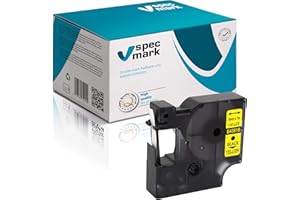 specmark Compatible para DYMO D1 43618 cinta de escritura 6 mm x 7 m negro sobre amarillo (S0720790) compatible con DYMO D1 para impresoras LM Label-Manager LP Label-Point LW Label-Writer DUO