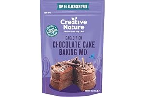 Creative Nature Gluten Free Cake Mix | Chocolate Cake | Vegan & Free From Baking Mix | Gluten Free, Nut Free, Dairy Free & 100% Allergen Free | 300g