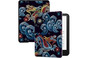 Huasiru Painting Case for All-new Kindle Paperwhite (11th Gen-2021 Only - Will Not fit Prior Generation Kindle Devices), Black Dragon