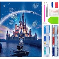 MUSEDAY 16 Pièces Diamond Painting Enfant - Autocollants Diamant Personnages Dessins Animés - Kit Créatif Cadeau Fille Garçon