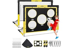 ‎MOKO MoKo Fußballtore für den Garten, 150×120 cm Großes Pop-up-Tornetz mit Zieltafel, Tragbare Fußballtrainingsausrüstung für Kinder zum Üben, Outdoor-Sportspiel