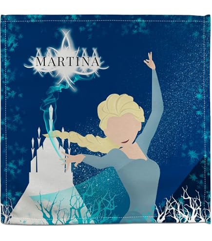Tovaglioli Di Stoffa Natalizi Personalizzati - Nome Famiglia, Design Invernale, 50x51 Cm, Riutilizzabili, Per Tavola Festiva