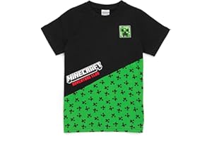 Minecraft Camiseta niños Enredadera Manga Corta Negro Top mercancía