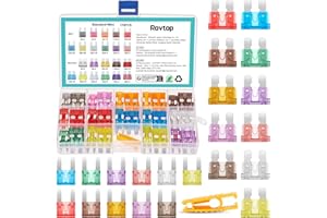 Rovtop 178Pcs Kfz Sicherungen Set, 111 Mini Flachsicherungen +67 Standard Autosicherungen (2A/3A/5A/7, 5A/10A/15A/20A/25A/30A/35A/40A) Automotive Sicherung für Auto/LKW/Motorrad/Boot, Gemischt