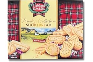 FUNTASY GIFTS Highland Speciality Privilege Shortbread Selection 400g - Luxury Scottish Shortbread - Traditional Christmas Biscuit Gift - Product of Scotland