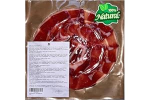 THE BLACK HOOF Jambon Serrano (Epaule) Tranche a Couteau 100% naturel RESERVA QUALITE - 100 grammes Jambon Espagnol Tranche Affine 12+ Mois - Paleta Serrana Cortado a Mano