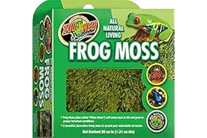 Zoo Med Frog Moss - Muschio decorativo per terrario, vivente, ideale per terrario di anfibi o rettili, 1,3 Litri