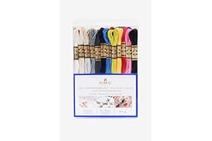 DMC - Assortimento Mouliné 4 mt – Colori "Gli indispensabili", 100% cotone - 24 matassine di 4 metri | Colori assortiti, filato da ricamo, ideale per punto croce, attività creative