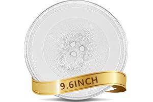 LEICHTEN 9.6'' Replacement Microwave Glass Plate Compatible with LG,Panasonic- 9 3/5" (24.5cm) Microwave Plate Turntable Tray, Dishwasher Safe
