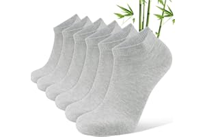 CLOSEMATE 6 Pary Męskie Skarpetki do Kostki Bambusowe Krótkie Skarpety Sportowe Oddychające do Biegania i Roweru