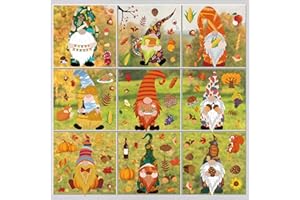 FullJoyHut Pegatina Ventana de Acción Gracias Thanksgiving Otoño Decoración Pegatina Etiqueta Ventana Calcomanías de Hoja Arce Calabaza para Decoración Cosecha Fiesta de Otoño Puerta Vinilo