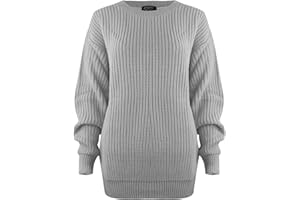 SA Fashions® Oversized New Ladies Womens Chunky Baggy Jumper Knitted Sweater Thick Top S-XXL 8-22