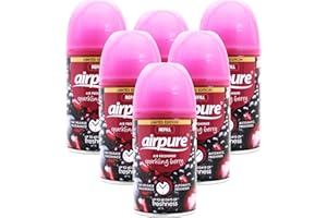 airpure 6 X FRESHMATIC AUTOMATIC SPRAY REFILLS 250ML SPARKLING BERRY AIRWICK COMPATIBLE, Pack of 6