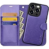 OCASE iPhone 15 Pro Max Hülle(2in1) Leder Stoßfestes Case [Abnehmbare magnetische Hülle] [Kabelloses Laden] [Kartenfach] iPho