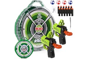 KADAYAYA Freccette Bambini - Tiro al Bersaglio Bambini Bersaglio Freccette di Sicurezza 2 Pistole Giocattolo per Regalo di Natale Giocattoli per Bambini Ragazzi e Ragazze dai 6 Anni in su