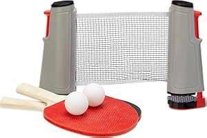REDWOOD-BLACKSPUR Redwood BB-OG165 Instant Table Tennis Set Game Net 2 Bats 2 Balls Lightweight