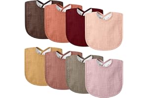 VOMARHUG Musselin Lätzchen Baby,Super Weiche Baumwolle Halstuch Baby,Sabber Lätzchen für Säugling Kleinkinder,8 Stück